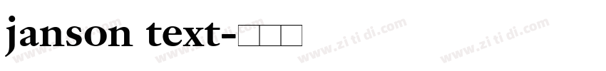 janson text字体转换